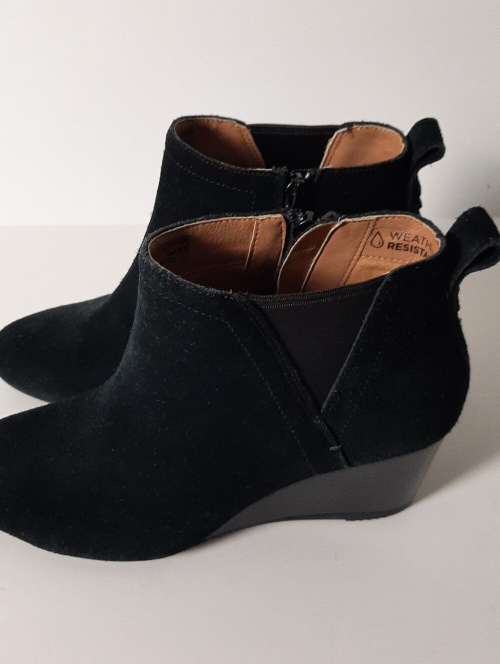 Vionic Paloma Wedge Boots Black Size 6